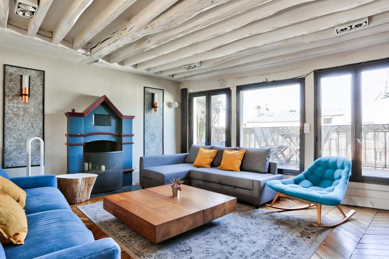 Le Marais Superb Apartment Terrace Paris Free Netflix Exterior foto